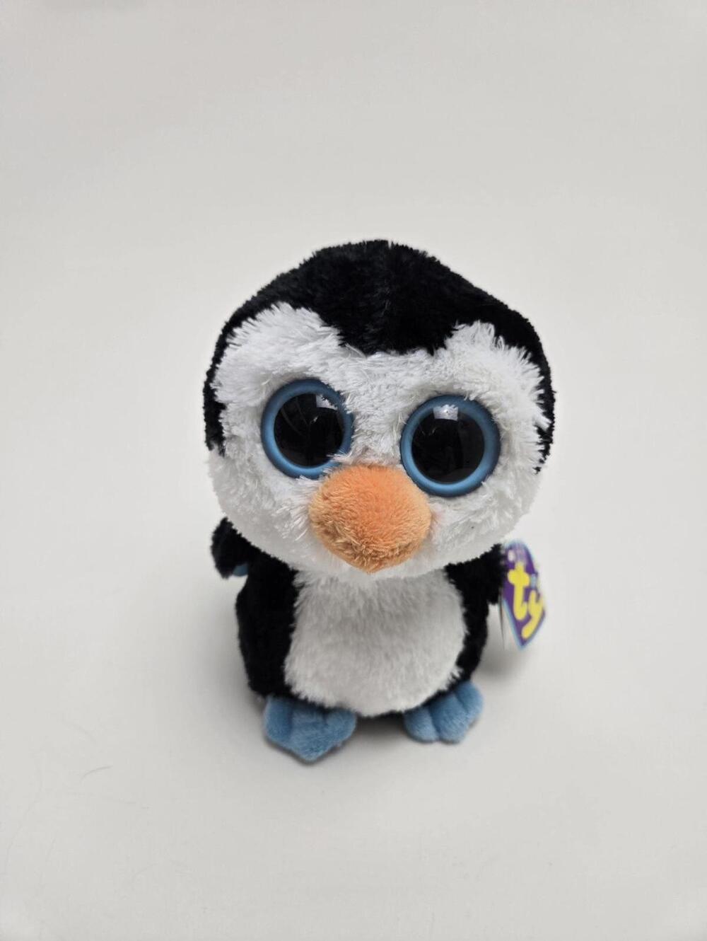 Ty Beanie Boo “Waddles” the Penguin - Solid Eyes with Non Mint Tag (6 inch)